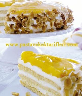 Şeftalili Yaş Pasta